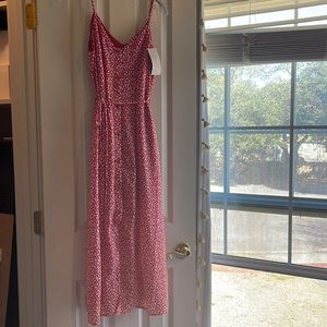 NEW Red floral tie sundress size Small